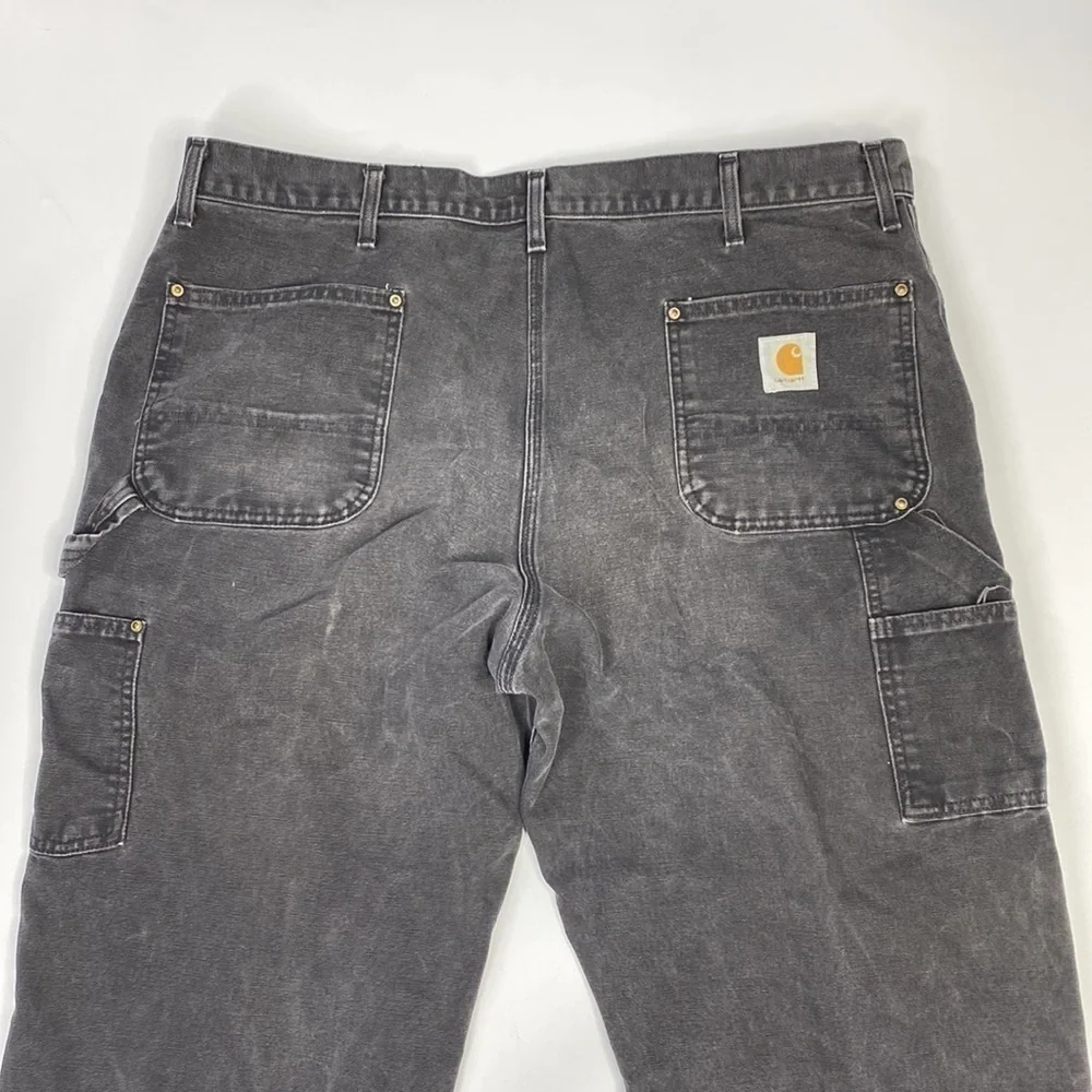 Vintage Carhartt B01BLK Loose Original Fit Double Knee Black Jeans 44x30 90s